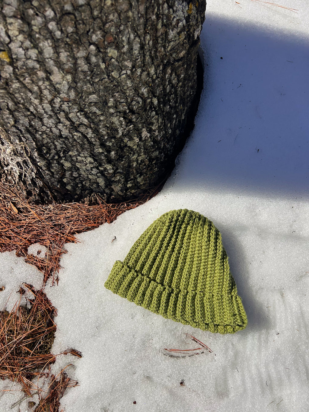 Crochet cotton beanie