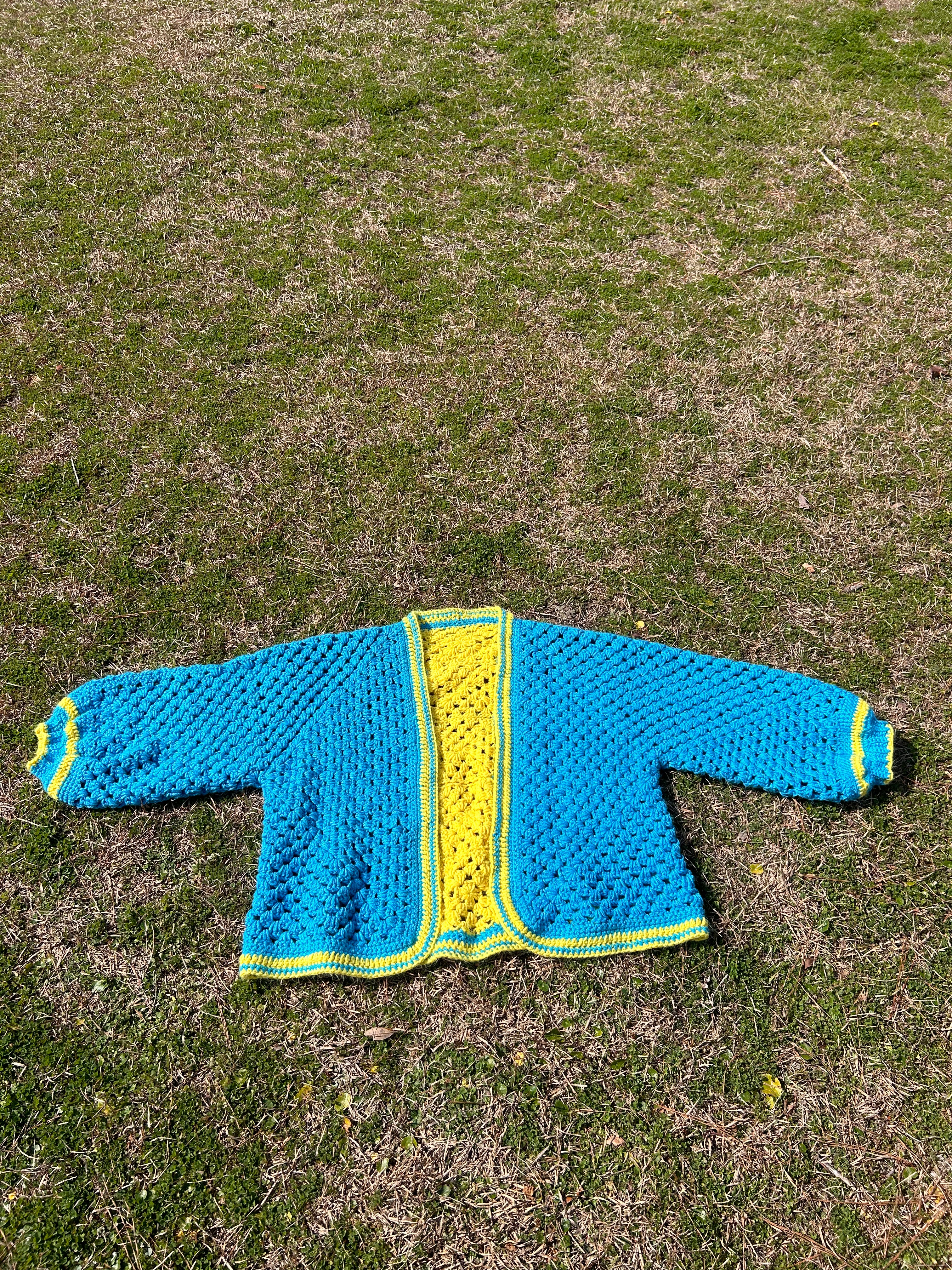 Crochet hexagonal cardigan