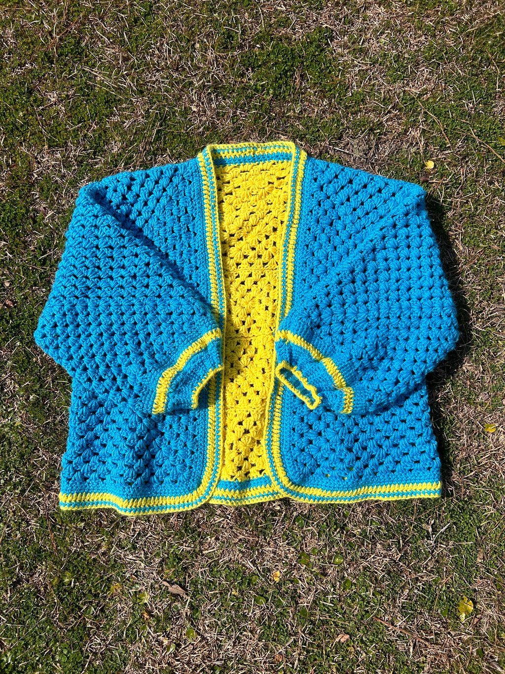 Crochet hexagonal cardigan
