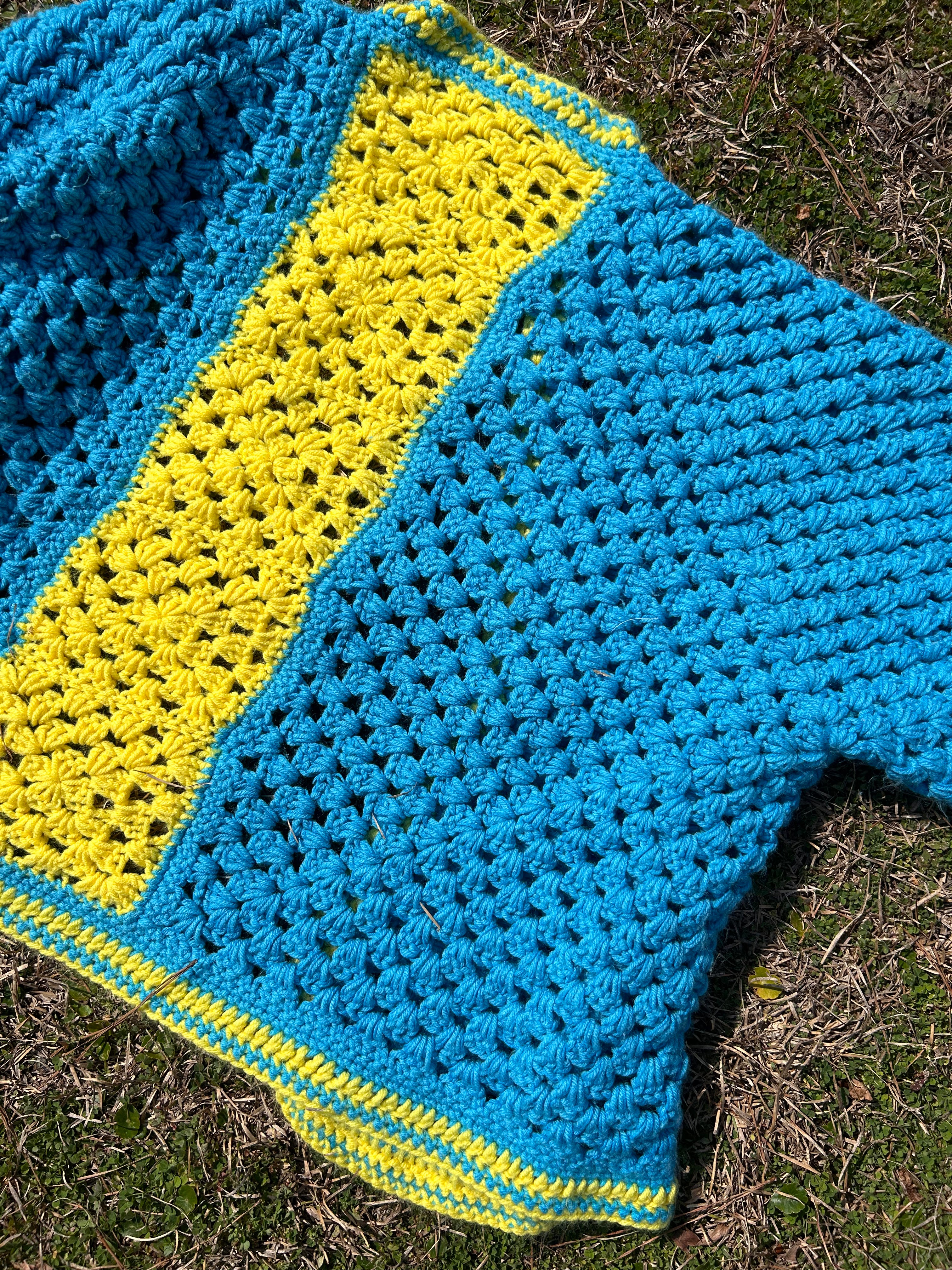 Crochet hexagonal cardigan