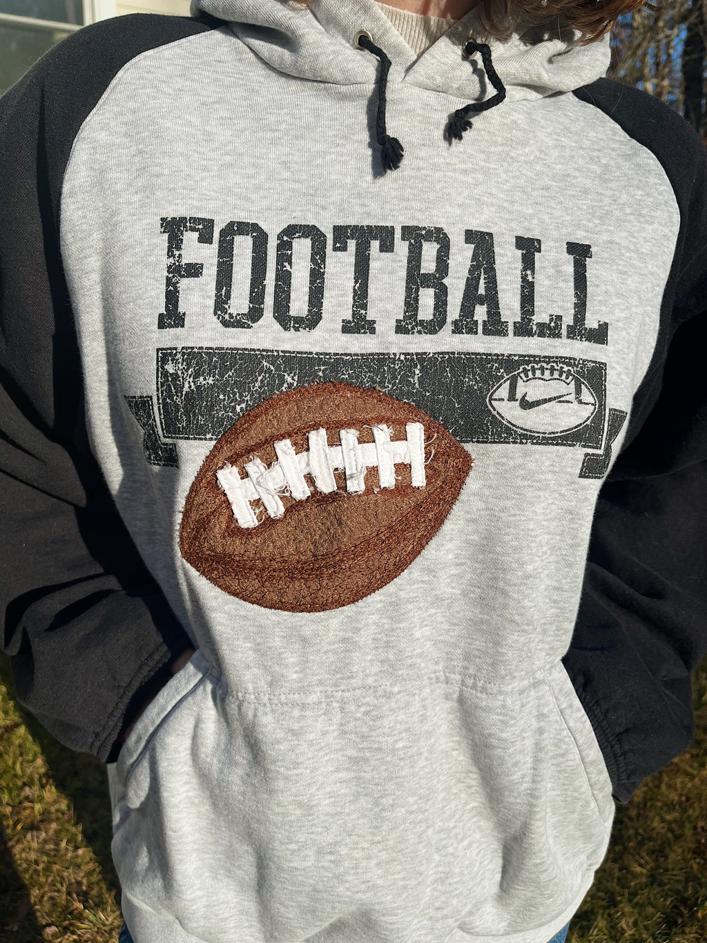 Upcycled Nike Football Hoodie