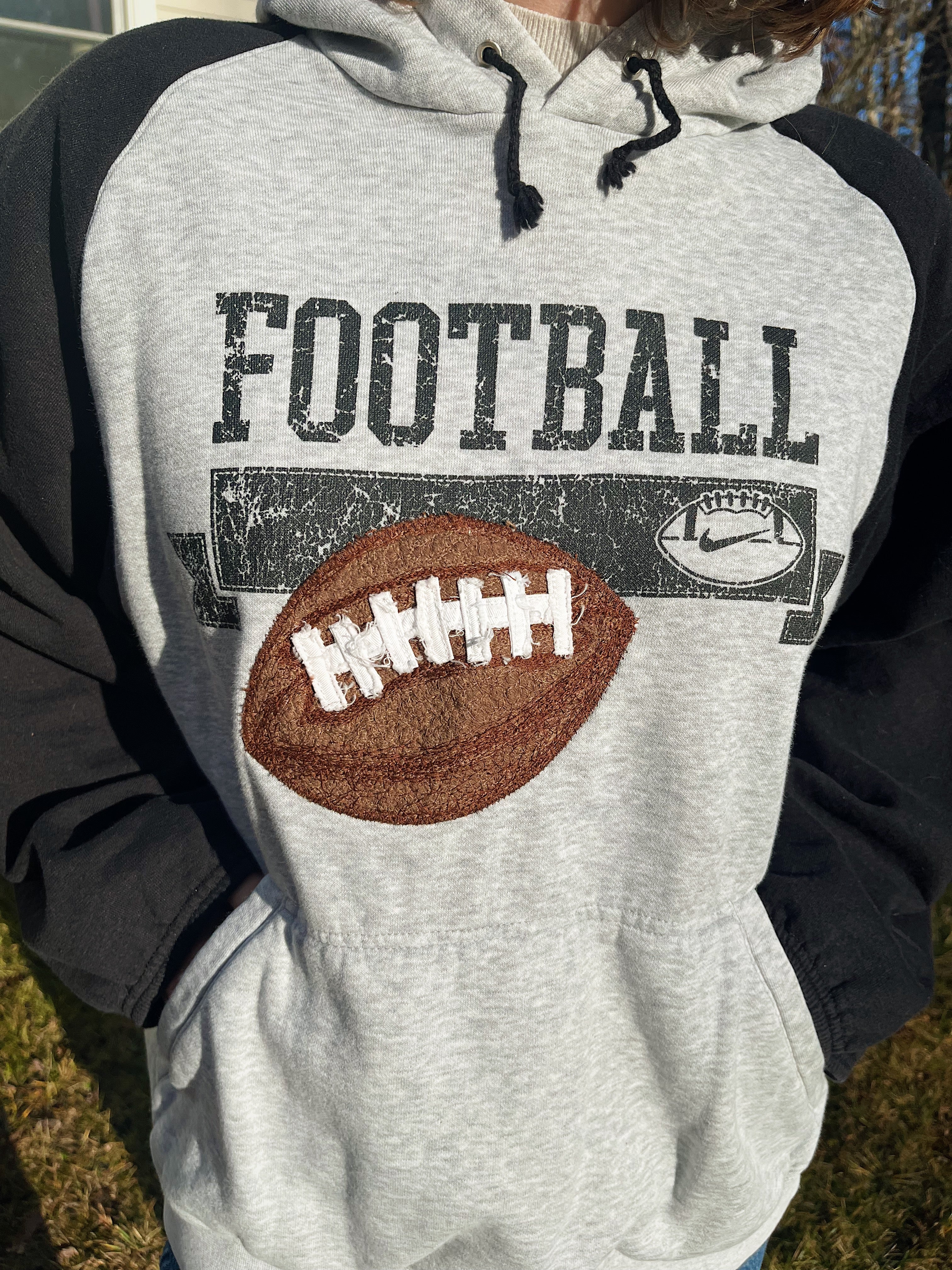 Upcycled Nike Football Hoodie