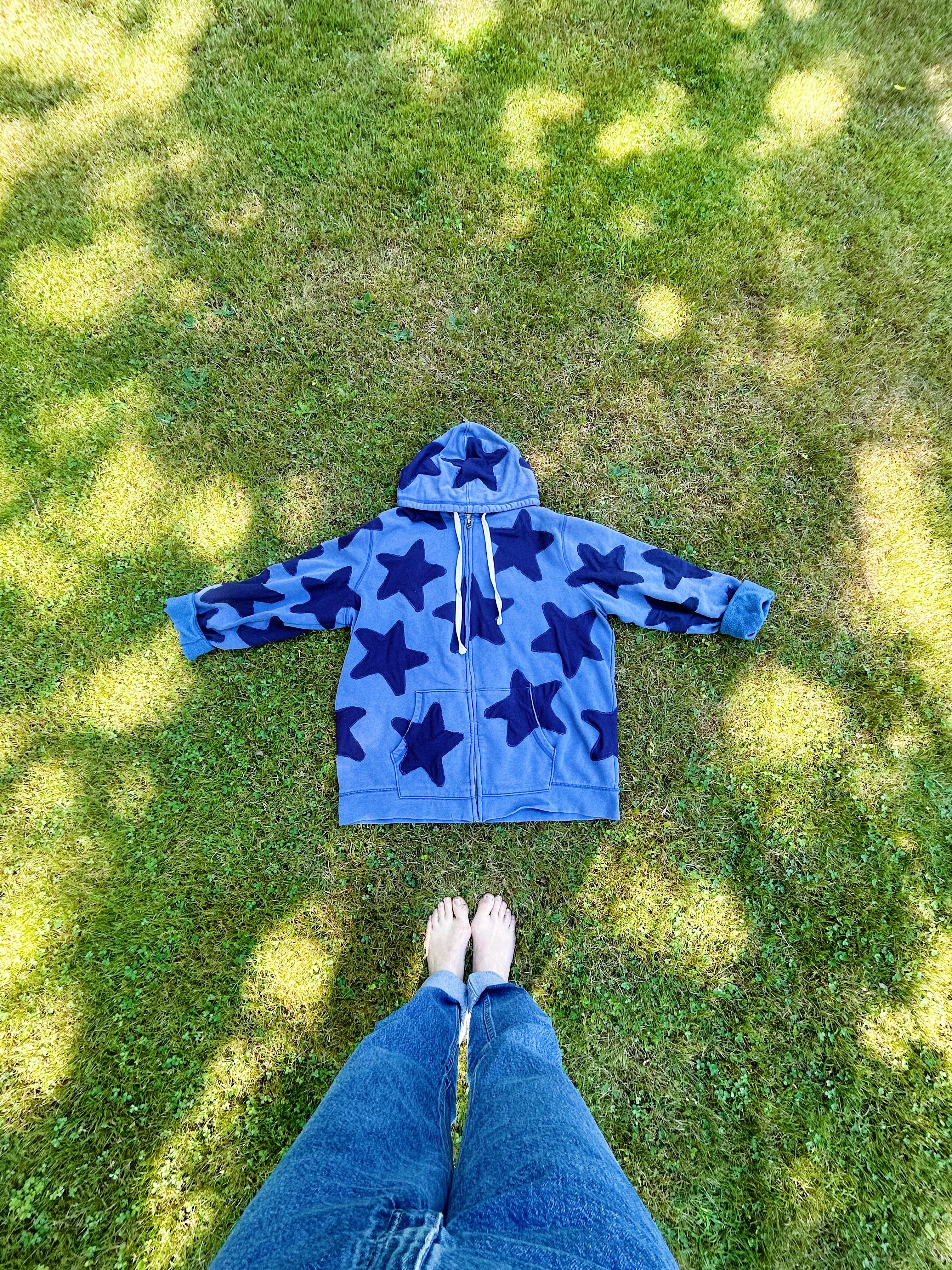 Star zip-up hoodie