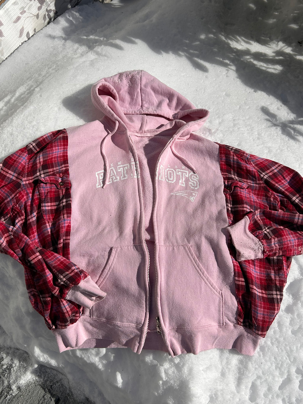 Upcycled Patriots zip-up